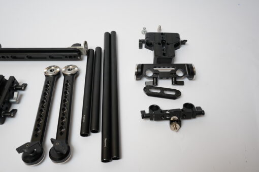 Lot: 16 - Wooden Camera Shoulder Rig with Brown Leather Handle Kit - Image 4