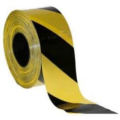 Haevy Duty Barrier Tape 75mmx500m Black/Yellow