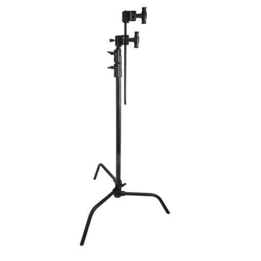 KUPO 40" C-Stand | Sliding Leg without Quick-Lock | black - KIT incl. Extension Arm (KCP-220) and Grip Head (KCP-200)