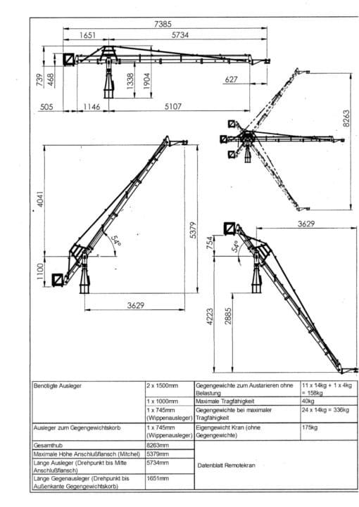 Special - Remote GF Crane built by T.Tudor for Boot and Car /off road  - (without Dolly - without Weights )