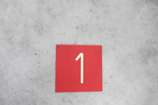 PVC / plastic identification labels 10x10cm in red - Image 4