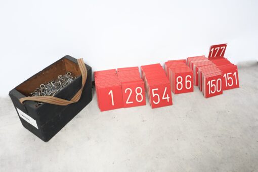 PVC / plastic identification labels 10x10cm in red - Image 3