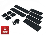 KinoFlo - Kino Flo FreeStyle 41 Fixture Wire Channel Repair Kit-Silver
