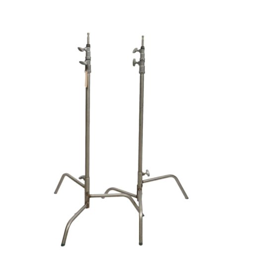 Set of 2 40" C-Stand | Sliding Leg silver