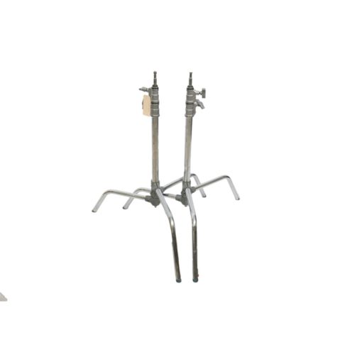 Set of 2 20" C-Stand | Sliding Leg silver