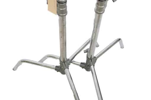 Set of 2 20" C-Stand | Sliding Leg silver - Image 2