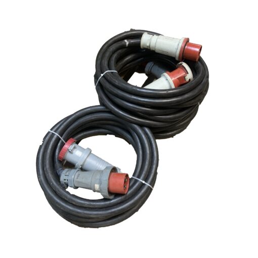CEE 125A 400V 5P red extensions cables 15m 35 mm²