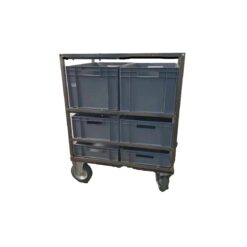 Small Transport trolley with Euroboxes